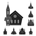 Isolated object of house and parish symbol. Set of house and building stock vector illustration. Royalty Free Stock Photo