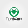 Vector design of human tooth logo, tooth protection. dental image. illustration element Royalty Free Stock Photo