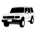 vector design illustration. luxury jeeps. expensive vehicle.