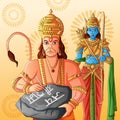 Indian God Rama for Happy Dussehra festival of India