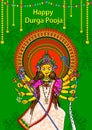 Indian Goddess Durga sculpture for Durga Puja holiday festival of India in Dussehra Vijayadashami Navratri