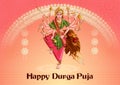 Indian Goddess Durga sculpture for Durga Puja holiday festival of India in Dussehra Vijayadashami Navratri