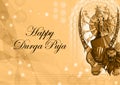 Indian Goddess Durga sculpture for Durga Puja holiday festival of India in Dussehra Vijayadashami Navratri