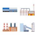 Vector design of industry and building logo. Set of industry and construction vector icon for stock. Royalty Free Stock Photo