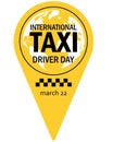 Vector design for International TaxiDriver Day March 22.