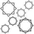 Vector design of intertwined octagonal stars Royalty Free Stock Photo