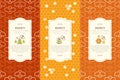 Vector design layouts - natural honey collection