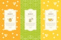 Vector design layouts - natural honey collection