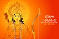 Lord Rama for India festival Happy Ram Navami background with Hindi greetings Jai Shree Ram meaning Victory to Lord Ram Royalty Free Stock Photo