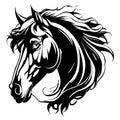 Horse with flowing mane Royalty Free Stock Photo