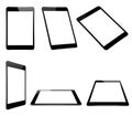 Vector design, mock up black tablet isolated on white