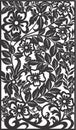 The vector design motif is a combination of beautiful flowers and leaves.