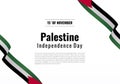 Vector design for November 15, Palestine Independence Day. National holiday celebrated. Save Palestine. Vector template for banner