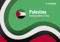 Vector design for November 15, Palestine Independence Day. National holiday celebrated. Save Palestine. Vector template for banner