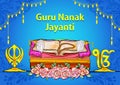 Punjabi festival Guru Nanak Jayanti celebrating birthday of tenth guru and founder of Sikhism, Baba Nanak