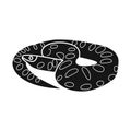 Isolated object of python and reptile sign. Web element of python and long stock vector illustration.