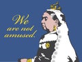 Queen Victoria We Are Not Amused Illustration. Royalty Free Stock Photo