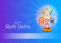 Ratha Yatra of Lord Jagannath, Balabhadra and Subhadra on Chariot Royalty Free Stock Photo