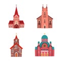 Isolated object of religion and building icon. Set of religion and faith vector icon for stock.