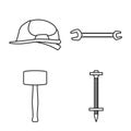 Isolated object of repair and toolbox icon. Collection of repair and renovation stock symbol for web.