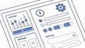 Settings interface window, customization and user options UI vector design Generative AI