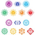 Chakra Symbols Vector Design Royalty Free Stock Photo