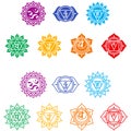 Chakra Symbols Vector Design Royalty Free Stock Photo