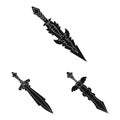 Vector design of sharp and blade icon. Collection of sharp and dagger stock symbol for web. Royalty Free Stock Photo