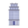 Vector design of skyscraper and hotel icon. Collection of skyscraper and office vector icon for stock. Royalty Free Stock Photo
