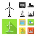 Isolated object of source and environment icon. Set of source and bio stock symbol for web. Royalty Free Stock Photo