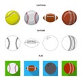 Vector design of sport and ball symbol. Set of sport and athletic stock symbol for web.