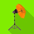 Isolated object of spotlight and lamp symbol. Web element of spotlight and umbrella vector icon for stock. Royalty Free Stock Photo