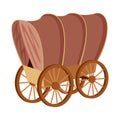 Isolated object of stagecoach and wagon logo. Collection of stagecoach and ride stock symbol for web. Royalty Free Stock Photo