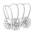 Isolated object of stagecoach and wagon symbol. Set of stagecoach and ride vector icon for stock. Royalty Free Stock Photo