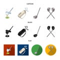 Vector design of and stick logo. Collection of and golf vector icon for stock.