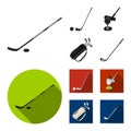 Vector design of and stick symbol. Set of and golf vector icon for stock.