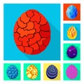 Vector design of story and big icon. Set of story and prehistoric vector icon for stock.