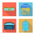 Vector design of supermarket and building symbol. Collection of supermarket and local vector icon for stock. Royalty Free Stock Photo