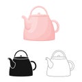 Isolated object of teapot and tea symbol. Set of teapot and porcelain stock symbol for web.