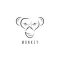 Vector design template of the monkey