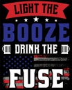 Vector design on the theme of independence day, booze on 4th of July Royalty Free Stock Photo