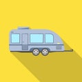 Vector design of trailer and camper symbol. Web element of trailer and vintage stock vector illustration. Royalty Free Stock Photo