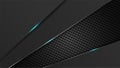 Vector design trendy and technology concept. Dark frame border dimension by carbon fiber texture and copy space on dark background