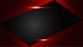 Vector design trendy and technology concept. Fame border dimension by carbon fiber texture shiny red and copy space on darkness ba