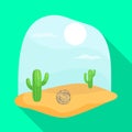 Vector design of tumbleweed and cactus icon. Collection of tumbleweed and west stock vector illustration.
