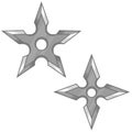 Shuriken ninja vector design