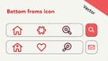 Bottom menu icons, vector design UI navigation elements. vector design Generative AI Royalty Free Stock Photo