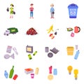 Isolated object of waste and garbage icon. Collection of waste and pollution vector icon for stock.