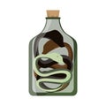 Vector design of wine and snake symbol. Collection of wine and preserved stock symbol for web. Royalty Free Stock Photo