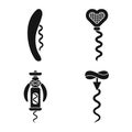 Isolated object of winery and mechanical icon. Collection of winery and corkscrew vector icon for stock. Royalty Free Stock Photo